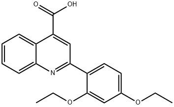 2-(2,4-DIETHOXY-PHENYL)-QUINOLINE-4-CARBOXYLIC ACID 结构式