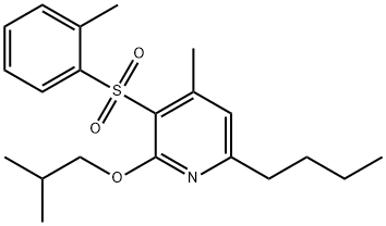 6-BUTYL-2-ISOBUTOXY-4-METHYL-3-PYRIDINYL 2-METHYLPHENYL SULFONE 结构式