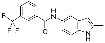 N-(2-METHYL-(1H)-INDOL-5-YL)-3-(TRIFLUOROMETHYL)BENZAMIDE 结构式