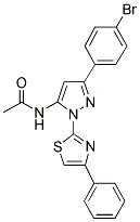 N-[3-(4-BROMOPHENYL)-1-(4-PHENYL-1,3-THIAZOL-2-YL)-1H-PYRAZOL-5-YL]ACETAMIDE 结构式
