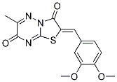 (2Z)-2-(3,4-DIMETHOXYBENZYLIDENE)-6-METHYL-7H-[1,3]THIAZOLO[3,2-B][1,2,4]TRIAZINE-3,7(2H)-DIONE 结构式