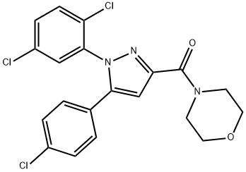 [5-(4-CHLOROPHENYL)-1-(2,5-DICHLOROPHENYL)-1H-PYRAZOL-3-YL](MORPHOLINO)METHANONE 结构式