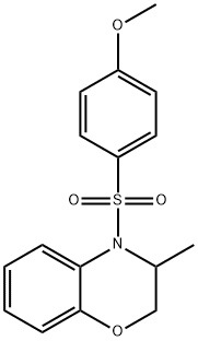 4-[(4-METHOXYPHENYL)SULFONYL]-3-METHYL-3,4-DIHYDRO-2H-1,4-BENZOXAZINE 结构式