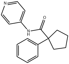 (PHENYLCYCLOPENTYL)-N-(4-PYRIDYL)FORMAMIDE 结构式