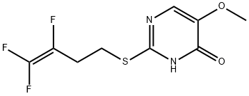 5-METHOXY-2-[(3,4,4-TRIFLUORO-3-BUTENYL)SULFANYL]-4-PYRIMIDINOL 结构式
