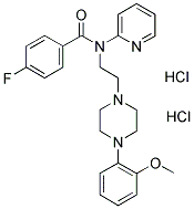 4-FLUORO-N-(2-[4-(2-METHOXYPHENYL)1-PIPERAZINYL]ETHYL)-N-(2-PYRIDINYL)BENZAMIDE DIHYDROCHLORIDE 结构式