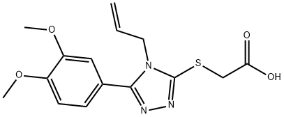 [4-ALLYL-5-(3,4-DIMETHOXY-PHENYL)-4 H-[1,2,4]TRIAZOL-3-YLSULFANYL]-ACETIC ACID 结构式