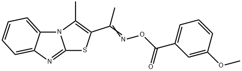 2-([(3-METHOXYBENZOYL)OXY]ETHANIMIDOYL)-3-METHYL[1,3]THIAZOLO[3,2-A][1,3]BENZIMIDAZOLE 结构式