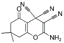 2-AMINO-7,7-DIMETHYL-5-OXO-5,6,7,8-TETRAHYDRO-4H-CHROMENE-3,4,4-TRICARBONITRILE 结构式