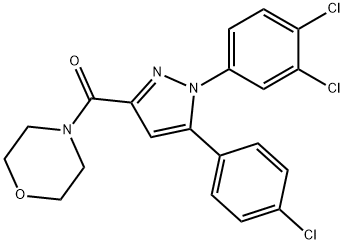 [5-(4-Chlorophenyl)-1-(3,4-dichlorophenyl)-1H-pyrazol-3-yl](morpholino)methanone 结构式