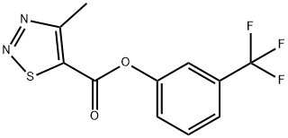 3-(TRIFLUOROMETHYL)PHENYL 4-METHYL-1,2,3-THIADIAZOLE-5-CARBOXYLATE 结构式