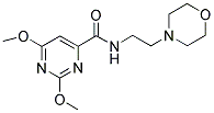 2,6-DIMETHOXY-N-(2-MORPHOLINOETHYL)PYRIMIDINE-4-CARBOXAMIDE 结构式