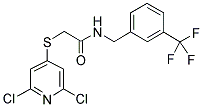 2-[(2,6-DICHLOROPYRIDIN-4-YL)THIO]-N-[3-(TRIFLUOROMETHYL)BENZYL]ACETAMIDE 结构式