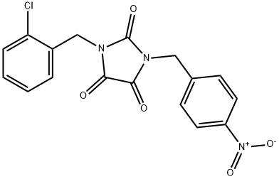 1-(2-CHLOROBENZYL)-3-(4-NITROBENZYL)-1H-IMIDAZOLE-2,4,5(3H)-TRIONE 结构式