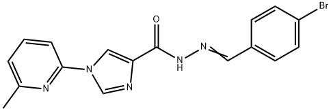 N'-[(Z)-(4-BROMOPHENYL)METHYLIDENE]-1-(6-METHYL-2-PYRIDINYL)-1H-IMIDAZOLE-4-CARBOHYDRAZIDE 结构式