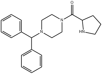 (4-BENZHYDRYL-PIPERAZIN-1-YL)-PYRROLIDIN-2-YL-METHANONE 结构式