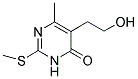 5-(2-Hydroxyethyl)-6-methyl-2-(methylsulfanyl)-4(3H)-pyrimidinone 结构式