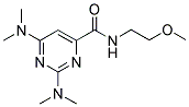 2,6-BIS(DIMETHYLAMINO)-N-(2-METHOXYETHYL)PYRIMIDINE-4-CARBOXAMIDE 结构式