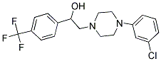 2-[4-(3-CHLOROPHENYL)PIPERAZINO]-1-[4-(TRIFLUOROMETHYL)PHENYL]-1-ETHANOL 结构式