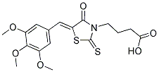 4-[4-OXO-2-THIOXO-5-(3,4,5-TRIMETHOXY-BENZYLIDENE)-THIAZOLIDIN-3-YL]-BUTYRIC ACID 结构式