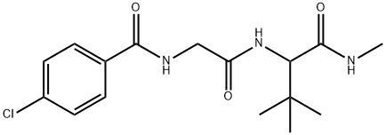 4-CHLORO-N-[2-((2,2-DIMETHYL-1-[(METHYLAMINO)CARBONYL]PROPYL)AMINO)-2-OXOETHYL]BENZENECARBOXAMIDE 结构式