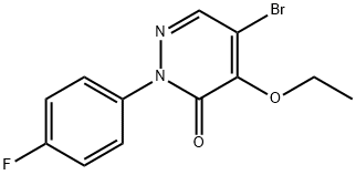 5-Bromo-4-ethoxy-2-(4-fluorophenyl)-3(2H)-pyridazinone 结构式