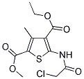 5-(2-CHLORO-ACETYLAMINO)-3-METHYL-THIOPHENE-2,4-DICARBOXYLIC ACID 4-ETHYL ESTER 2-METHYL ESTER 结构式