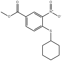 4-(环己基硫代)-3-硝基苯甲酸甲酯 结构式