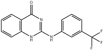 2-[3-(TRIFLUOROMETHYL)ANILINO]-4(3H)-QUINAZOLINONE 结构式