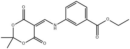 ETHYL 3-(((4,4-DIMETHYL-2,6-DIOXO-3,5-DIOXANYLIDENE)METHYL)AMINO)BENZOATE 结构式