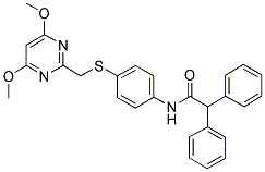 N-[S-[(4,6-DIMETHOXYPYRIMIDIN-2-YL)METHYL]-4-THIOPHENYL]-2,2-DIPHENYLACETAMIDE 结构式