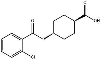 TRANS-4-[2-(2-CHLOROPHENYL)-2-OXOETHYL]CYCLOHEXANE-1-CARBOXYLIC ACID 结构式