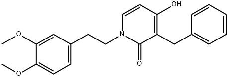 3-苄基-1-(3,4-二甲氧基苯乙基)-4-羟基吡啶-2(1H)-酮 结构式