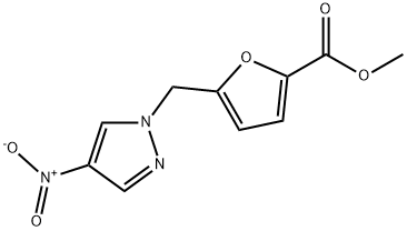 5-(4-硝基-吡唑-1-基甲基)-呋喃-2-羧酸甲酯 结构式