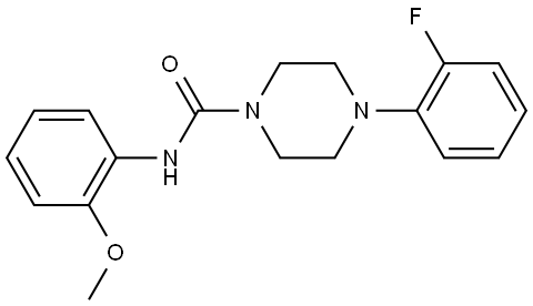 4-(2-氟苯基)-N-(2-甲氧基苯基)哌嗪-1-甲酰胺 结构式
