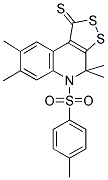 4,4,7,8-TETRAMETHYL-5-[(4-METHYLPHENYL)SULFONYL]-4,5-DIHYDRO-1H-[1,2]DITHIOLO[3,4-C]QUINOLINE-1-THIONE 结构式