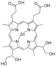 ZINC(II) DEUTEROPORPHYRIN IX-2,4-BISETHYLENEGLYCOL 结构式