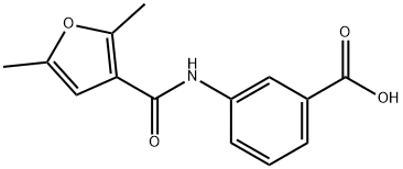 3-(2,5-二甲基呋喃-3-甲酰胺基)苯甲酸 结构式
