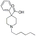 4-CARBOXY-4-PHENYL-N-(N-HEXYL)PIPERIDINE 结构式