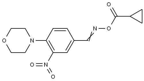 4-[4-(([(Cyclopropylcarbonyl)oxy]imino)methyl)-2-nitrophenyl]morpholine 结构式