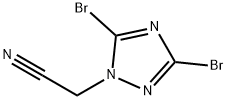 2-(3,5-DIBROMO-1H-1,2,4-TRIAZOL-1-YL)ACETONITRILE 结构式
