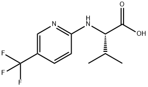 N-[5-(TRIFLUOROMETHYL)PYRIDIN-2-YL]VALINE 结构式