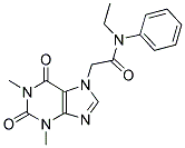 2-(1,3-DIMETHYL-2,6-DIOXO-1,2,3,6-TETRAHYDRO-7H-PURIN-7-YL)-N-ETHYL-N-PHENYLACETAMIDE 结构式