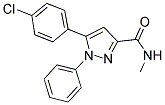 5-(4-CHLOROPHENYL)-N-METHYL-1-PHENYL-1H-PYRAZOLE-3-CARBOXAMIDE 结构式