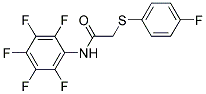 2-[(4-FLUOROPHENYL)SULFANYL]-N-(2,3,4,5,6-PENTAFLUOROPHENYL)ACETAMIDE 结构式