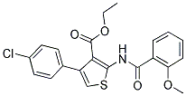 ETHYL 4-(4-CHLOROPHENYL)-2-[(2-METHOXYBENZOYL)AMINO]THIOPHENE-3-CARBOXYLATE 结构式