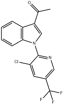 1-(1-[3-CHLORO-5-(TRIFLUOROMETHYL)-2-PYRIDINYL]-1H-INDOL-3-YL)-1-ETHANONE 结构式