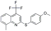 2-[(4-METHOXYPHENYL)SULFANYL]-8-METHYL-4-(TRIFLUOROMETHYL)QUINOLINE 结构式