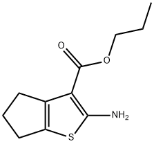 2-氨基-5,6-二氢-4H-环戊烷并[D]噻吩-3-羧酸丙酯 结构式