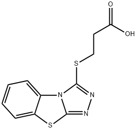 3-(苯并[4,5]噻唑并[2,3-C][1,2,4]三唑-3-基硫基)丙酸 结构式